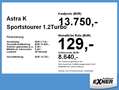 Opel Astra K Sportstourer 1.2Turbo 120 JAHRE LED, PDC Weiß - thumbnail 2