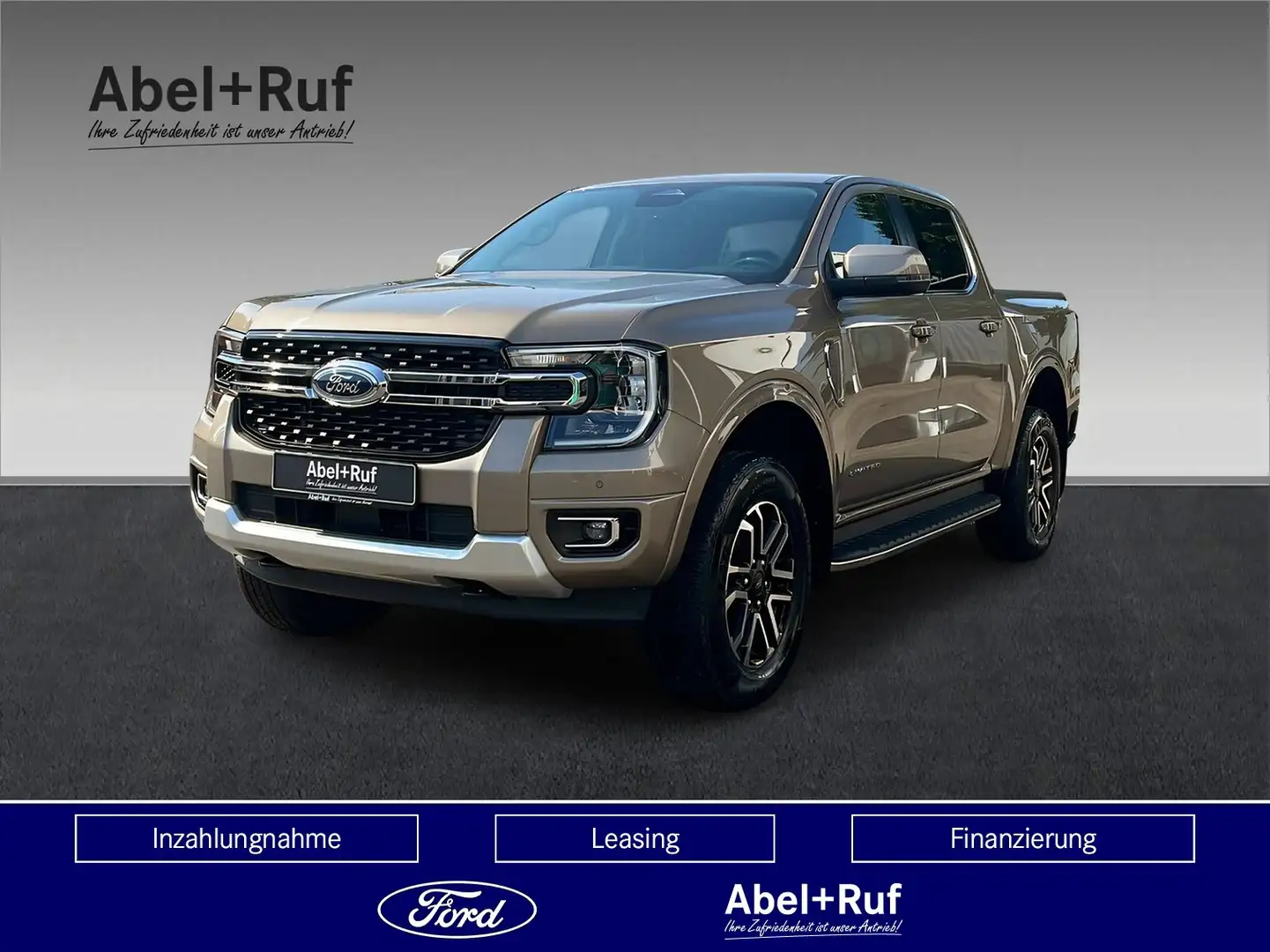 Ford Ranger Limited Doka+Pritsche-Rollo+AHK+7J Garant Argent - 1