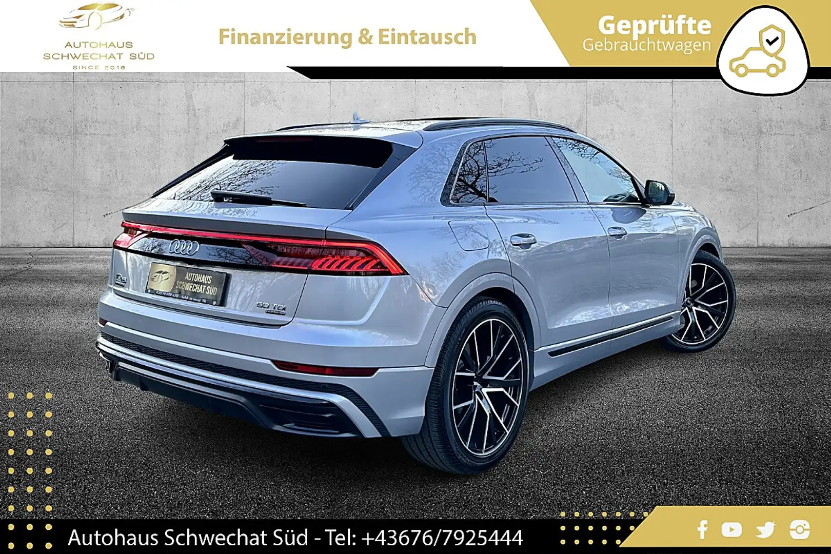 Audi Q8 50TDI quattro Tiptronic Sport Tiptronic // 3X S... Silber - 2