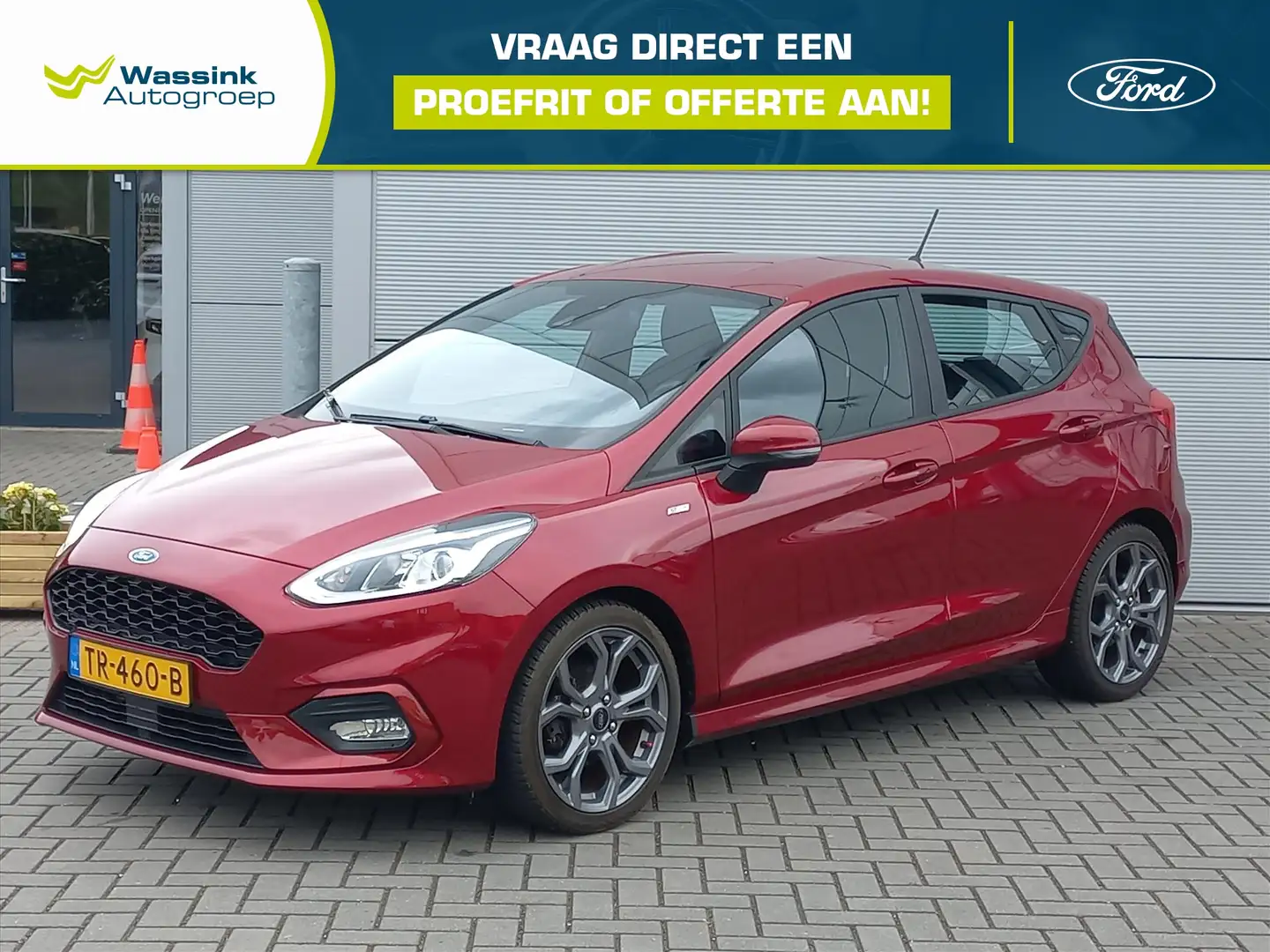 Ford Fiesta 1.0T 100pk ST-Line | Climate control | Navigatie | Rood - 1
