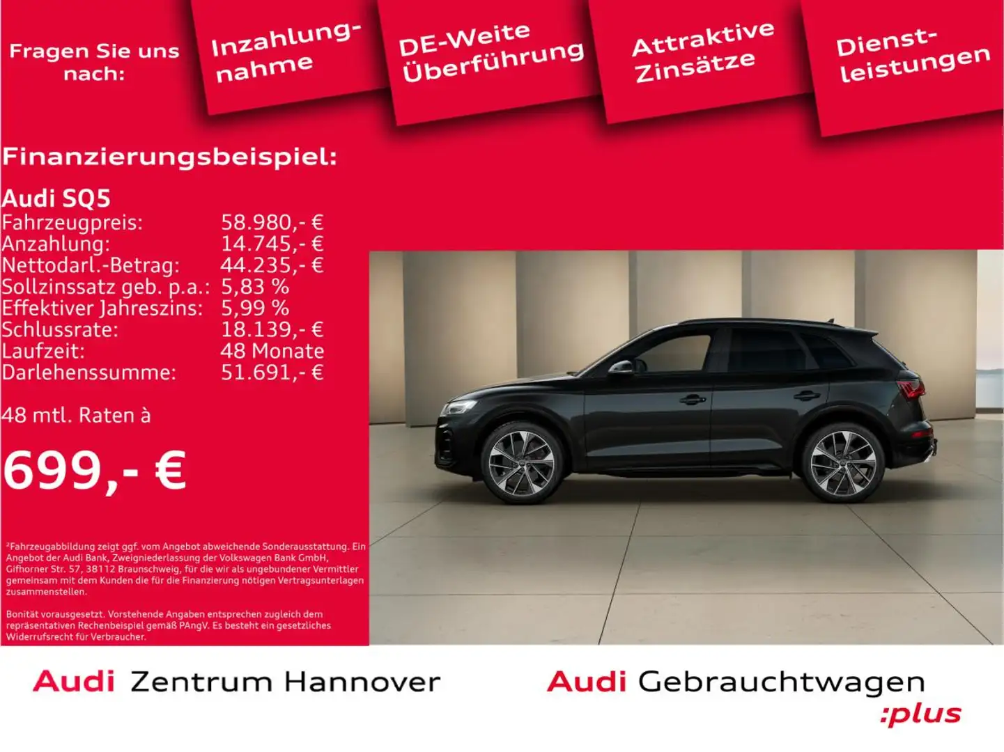 Audi SQ5 3.0 TDI qu. Matrix AHK B&O Luft Memory Schwarz - 2