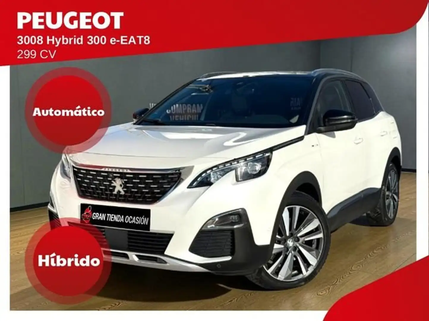 Peugeot 3008 300 eEAT8 GT Blanco - 1