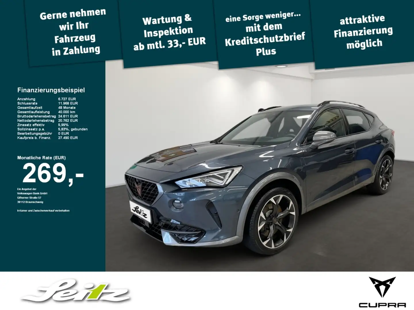 CUPRA Formentor 1.4 TSI e-Hybrid VZ *LED*KAMERA*NAVI* Grau - 1