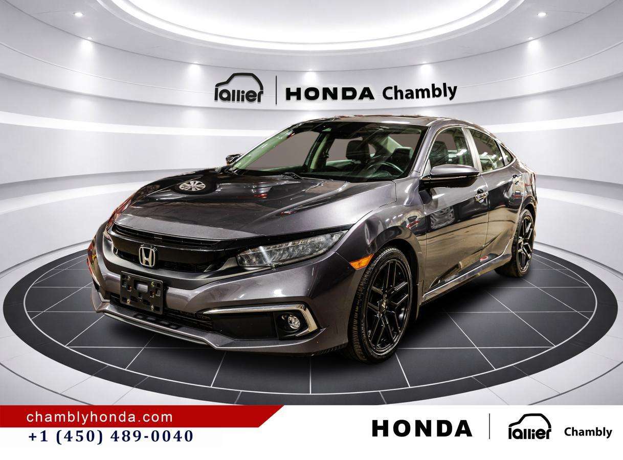 2019 Honda Civic Touring I CUIR I TOIT OUVRANT I CAMERA I DEMARREUR — снимка 1