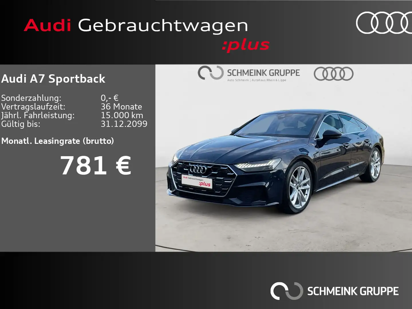 Audi A7 45 TFSI quattro S line MATRIX LEDER Bleu - 1