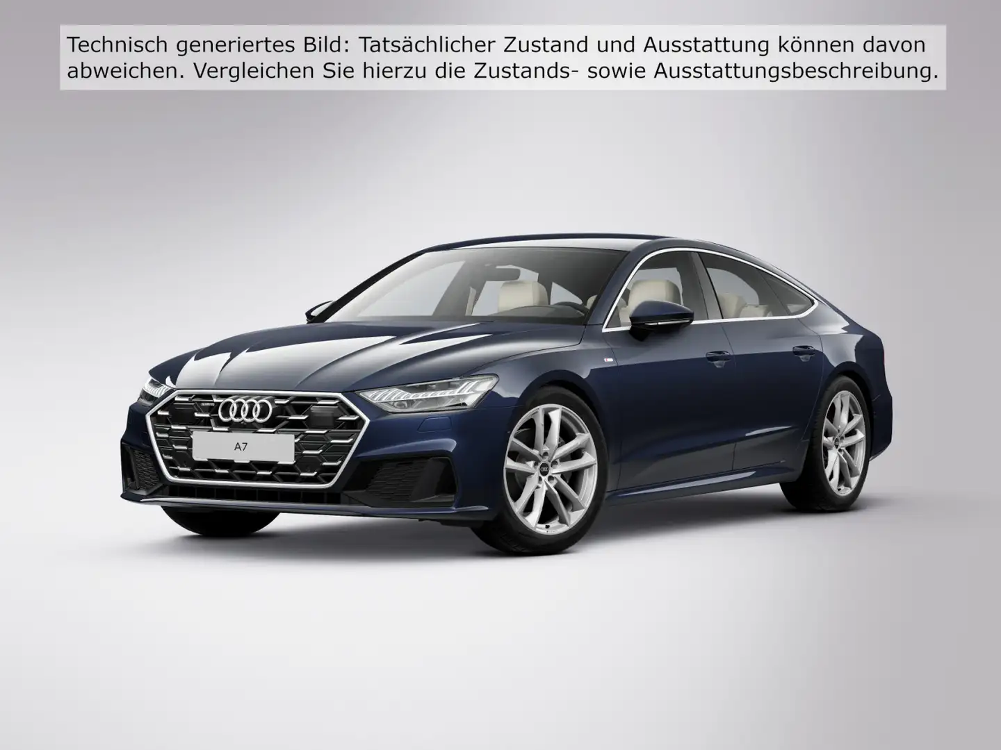 Audi A7 45 TFSI quattro S-Line Matrix ACC Blau - 1