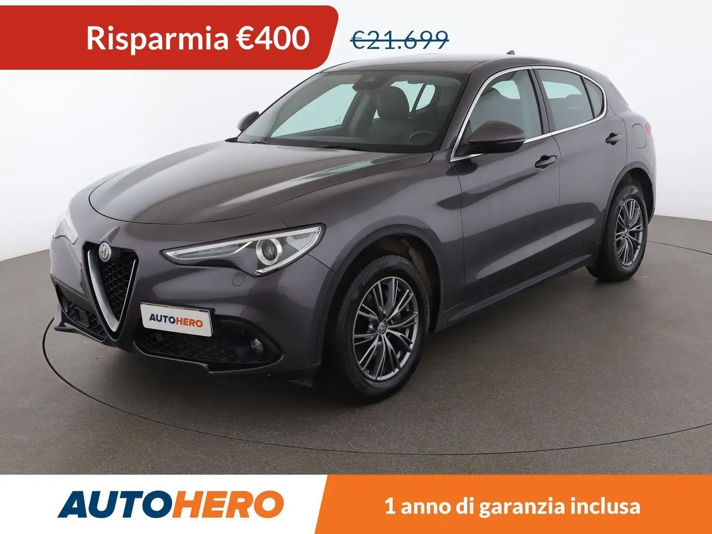 Alfa Romeo Stelvio 2.2 JTDM Super 180 CV AT8 Q4 Grigio - 1