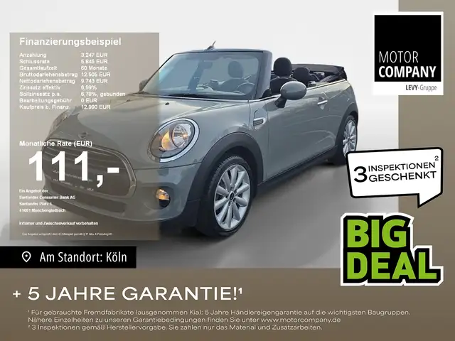 MINI One Cabrio Navi+PDC+SHZ+Klima+Alu+Bluetooth