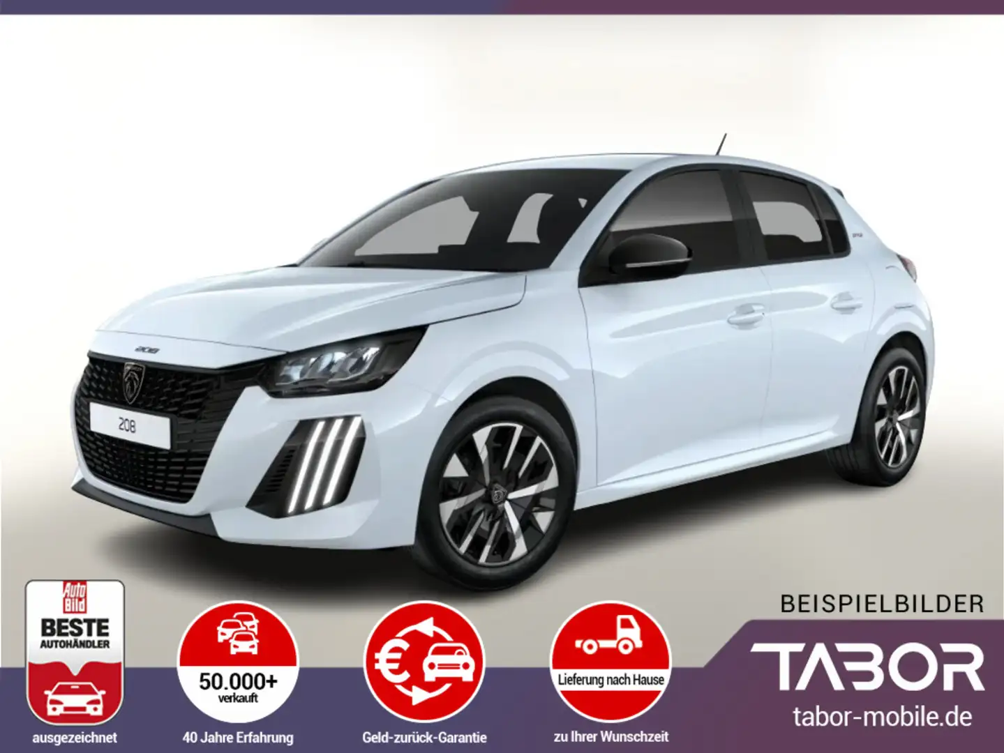 Peugeot 208 100 Style LED PDC Temp CarPlay/AndroidAuto Weiß - 1