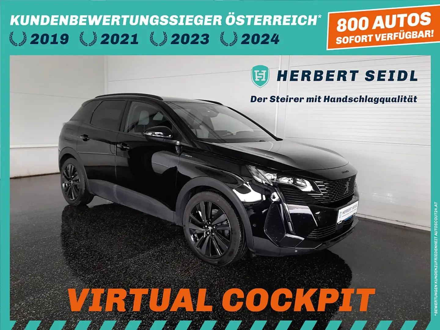 Peugeot 3008 GT-LINE 300 PHEV 4x4 Aut. *18 ZOLL / VOLL-LED /... Zwart - 1
