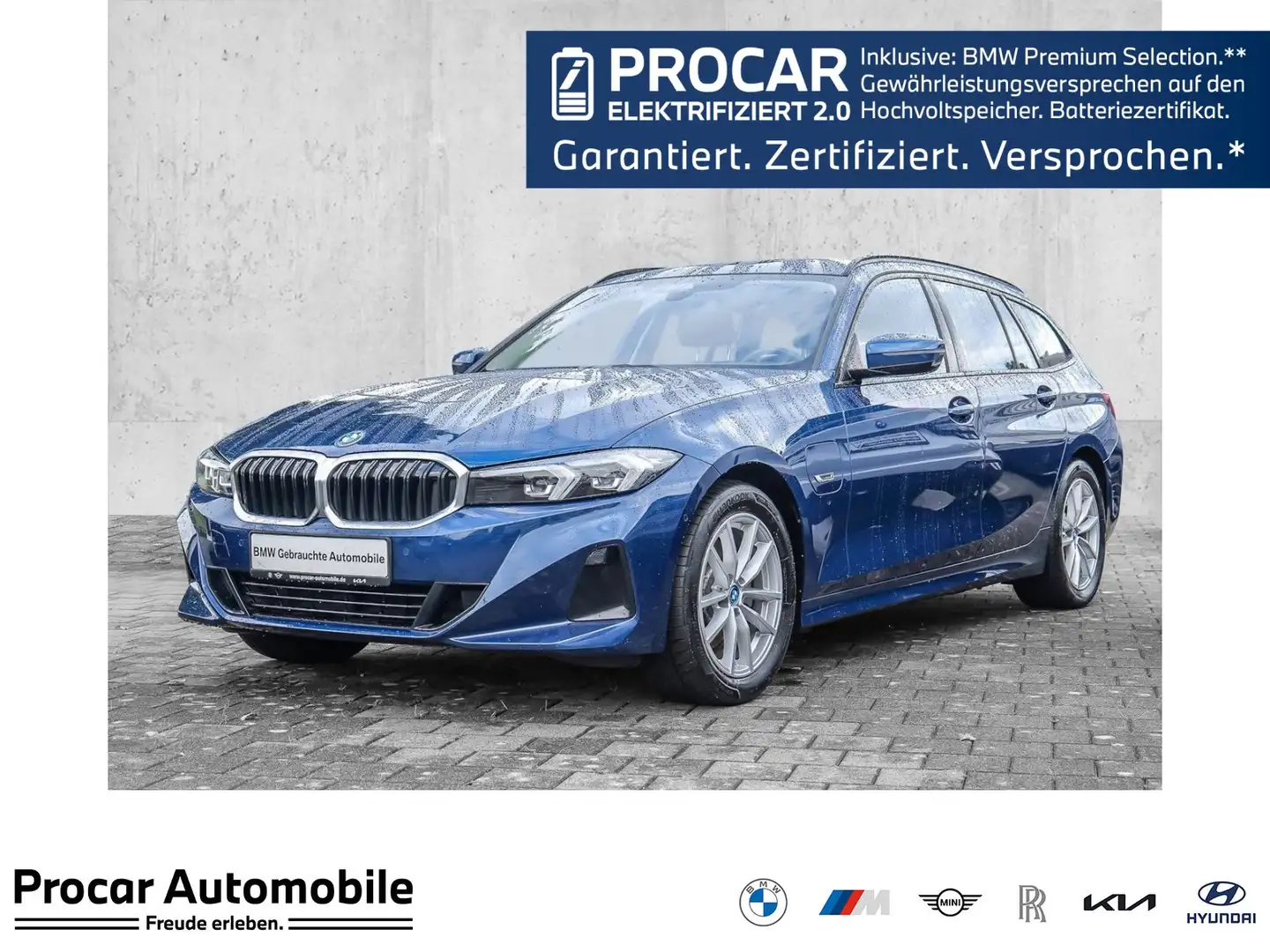 BMW 320 e Touring AHK RFK NAVI LED PDC V+H DAB Klima Bleu - 1