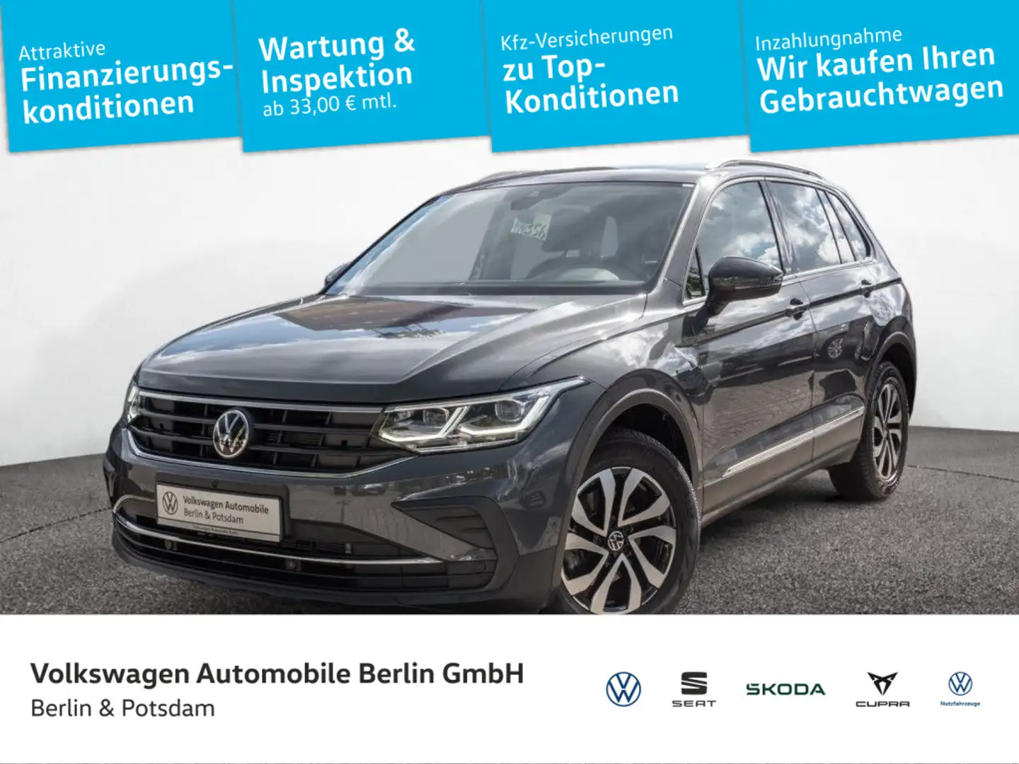 Volkswagen Tiguan 1.5 TSI DSG Active Navi R-Kam ACC LED Gris - 1