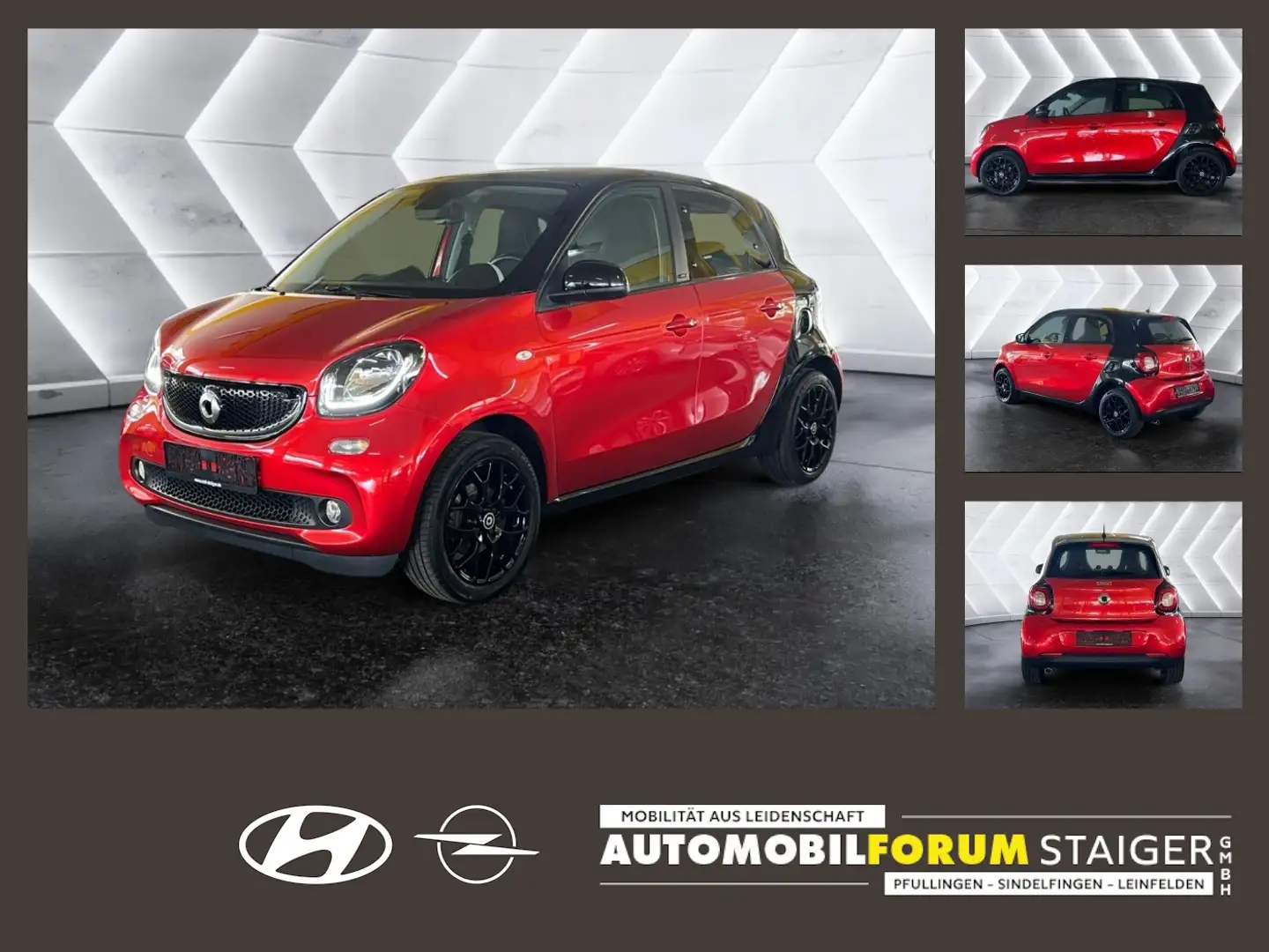 smart forFour 1.0 prime Pano Leder LM KlimaA LED SHZ Schwarz - 1