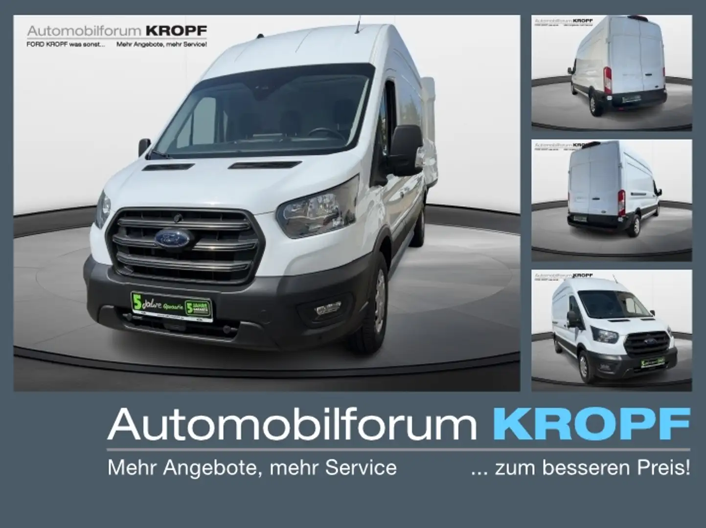 Ford Transit Kasten 2.0 TDCi 350 L3 M-H Trend ACC+SHZ Weiß - 1