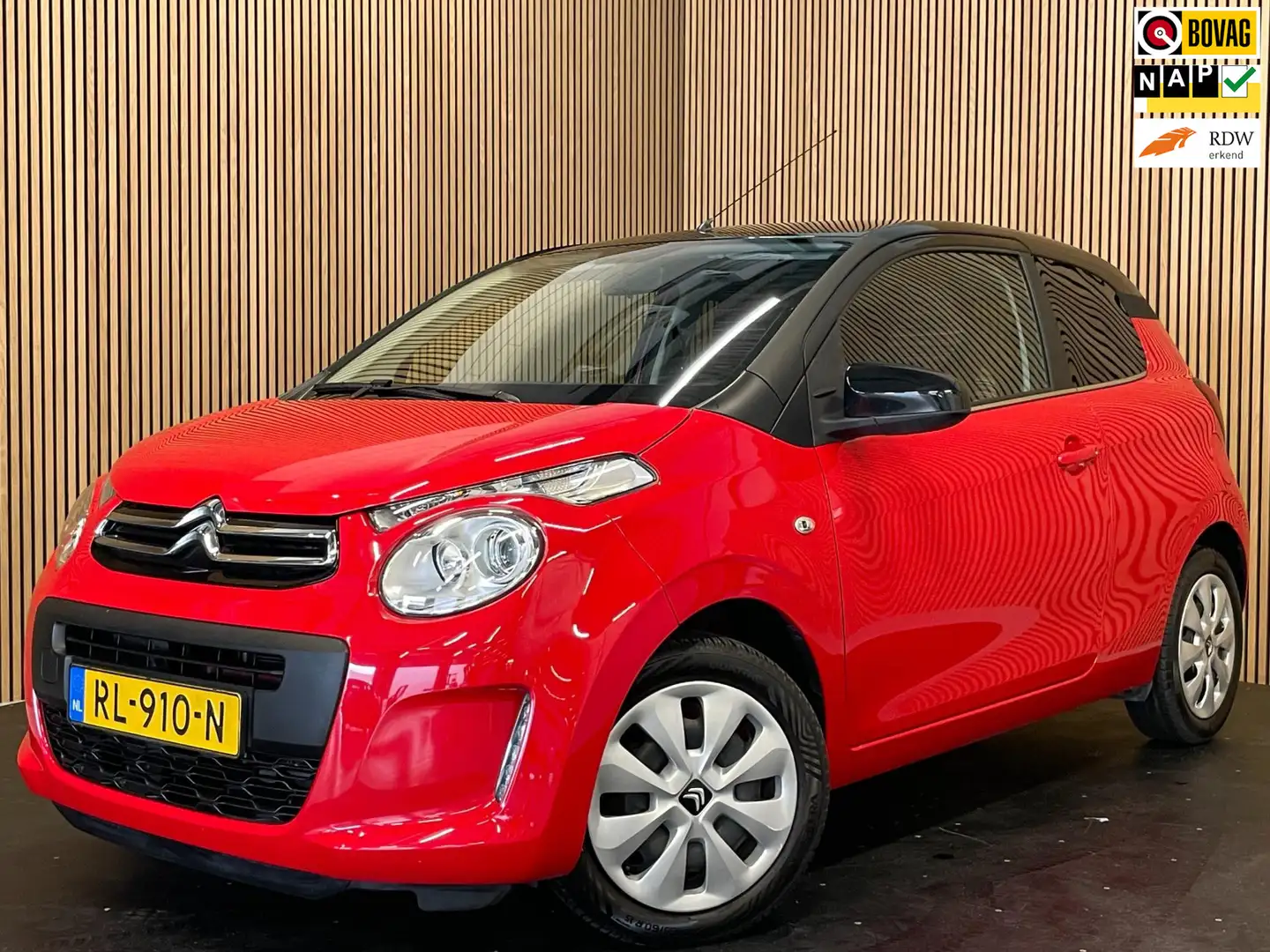 Citroen C1 1.0 e-VTi Feel |BLACK/RED|AIRCO|BLUETOOTH|ELEK. RA Rood - 1