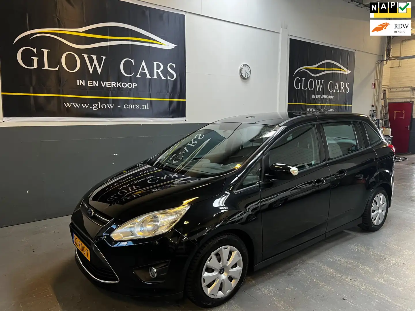 Ford Grand C-Max 1.6 Trend 7p. 7.PERSOON|AIRCO|CRUISE|TREKHAAK| Zwart - 1