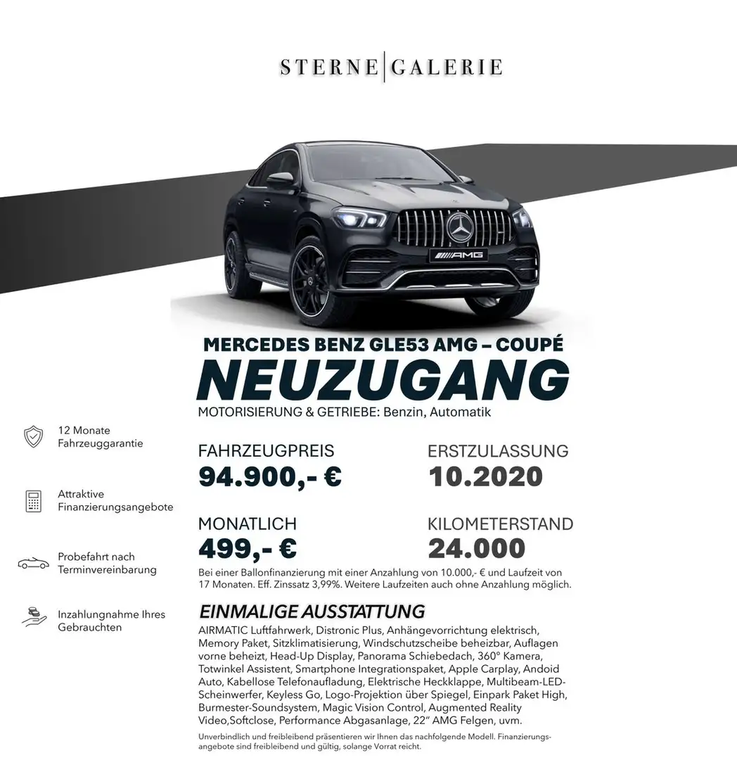 Mercedes-Benz GLE 53 AMG 4Matic+ Coupe Negro - 1