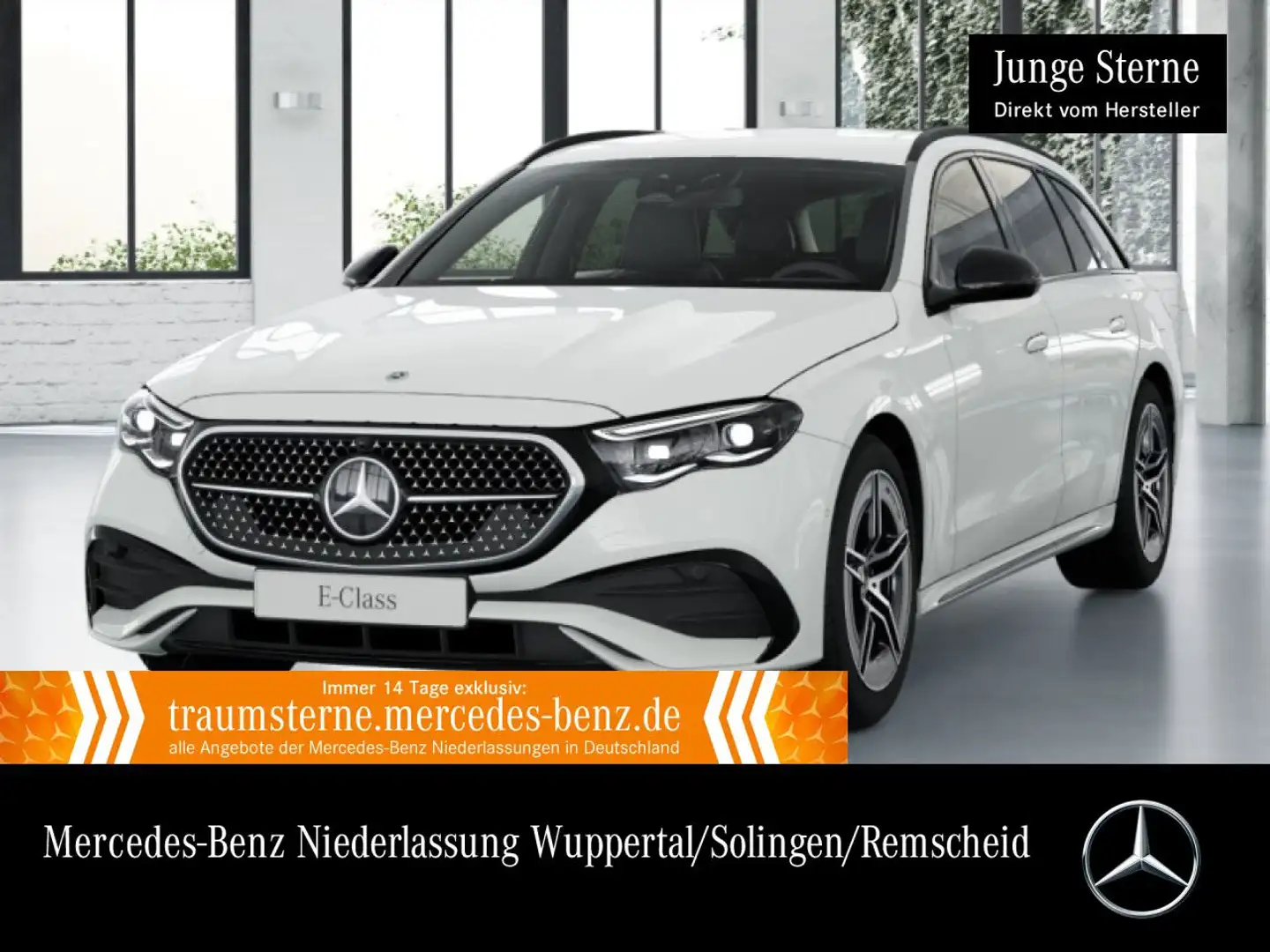 Mercedes-Benz E 300 e T Hybrid AMG Fahrass 360° Burmester Distr. Weiß - 1