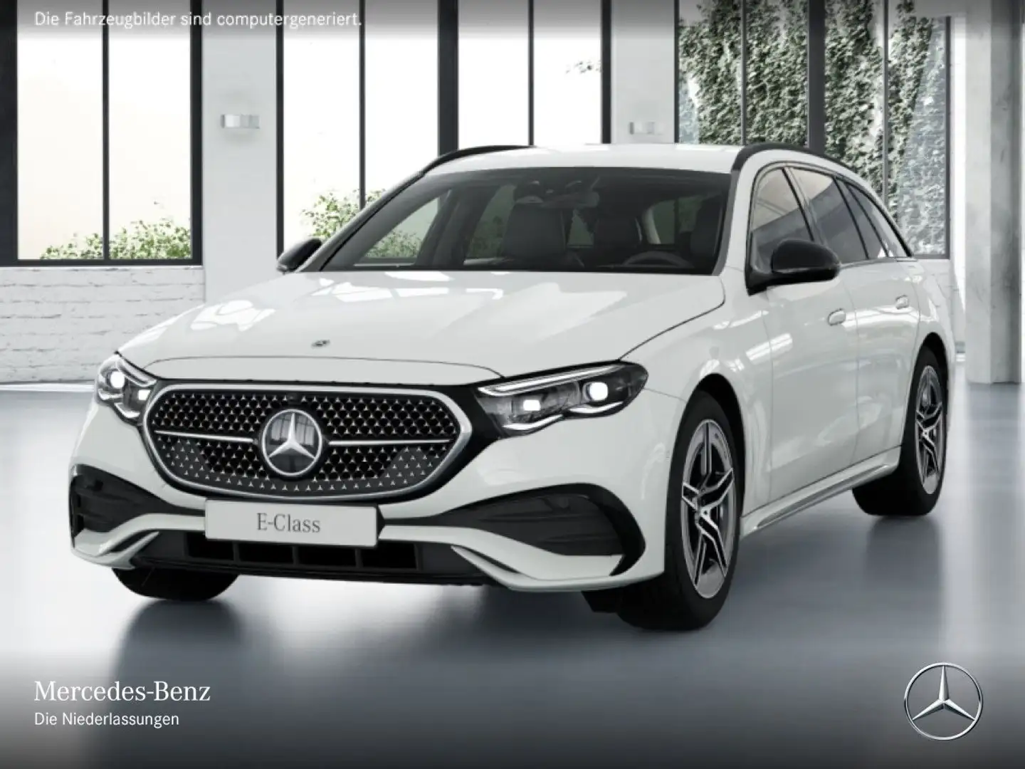 Mercedes-Benz E 300 e T Hybrid AMG Fahrass 360° Burmester Distr. Weiß - 2