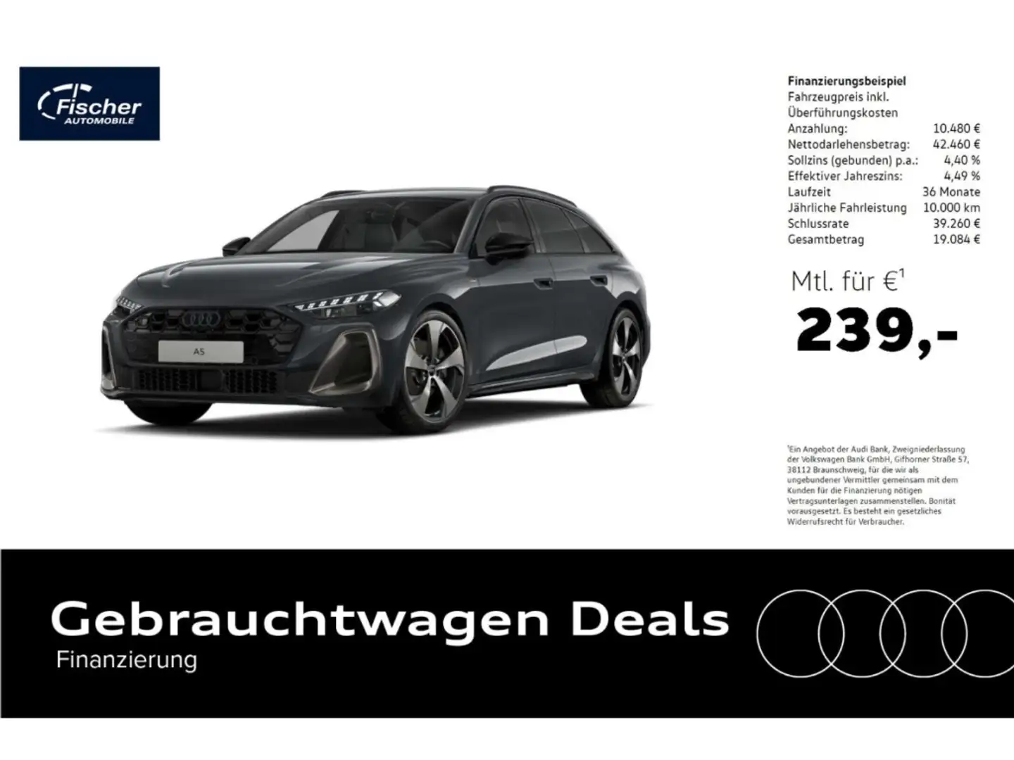 Audi A5 Avant TFSI S line edition one AHK/StHz/HUD/20'' Grau - 1