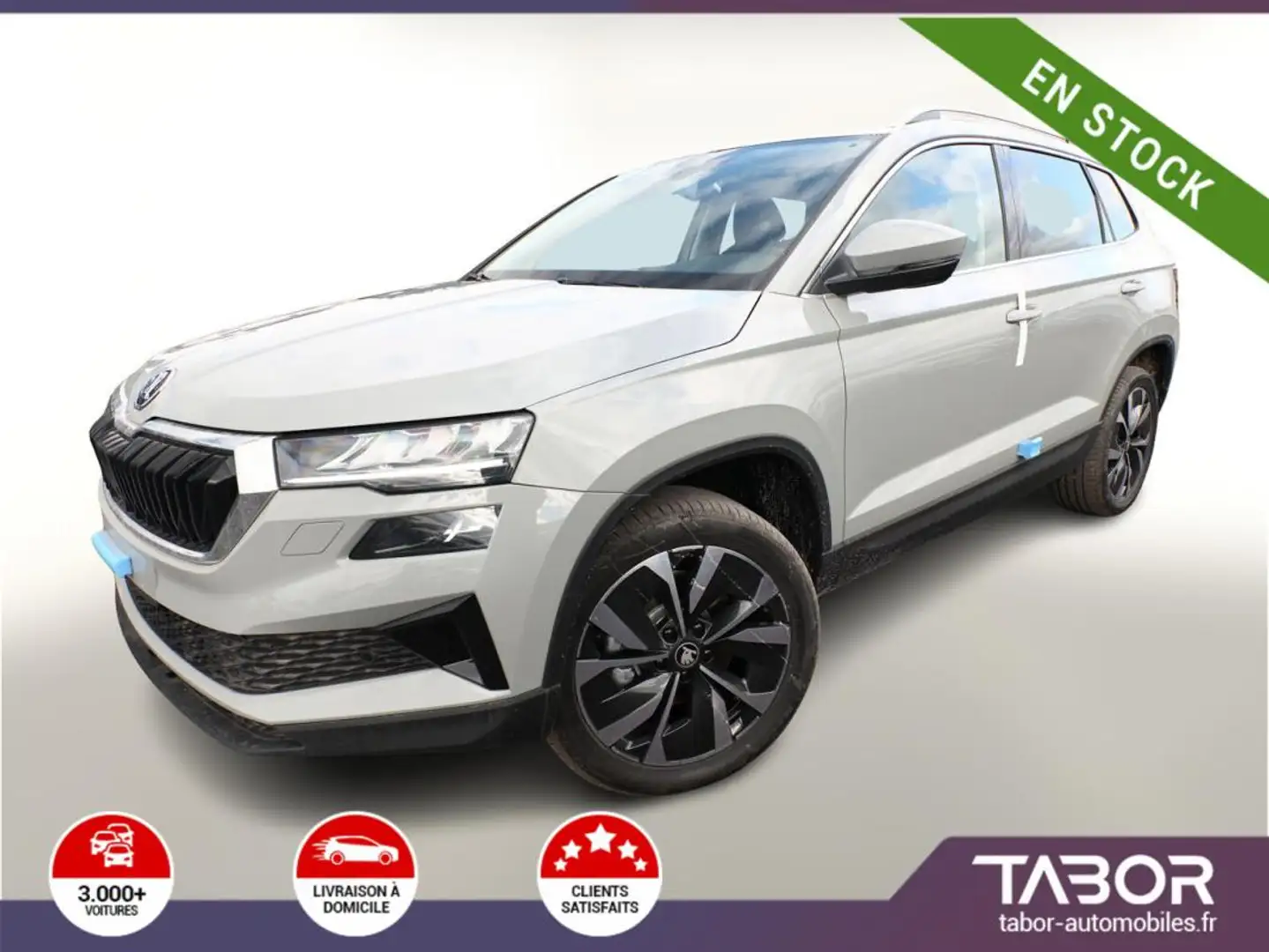 Skoda Karoq DSG Pano attelage GPS SideA Cuir Gris - 1