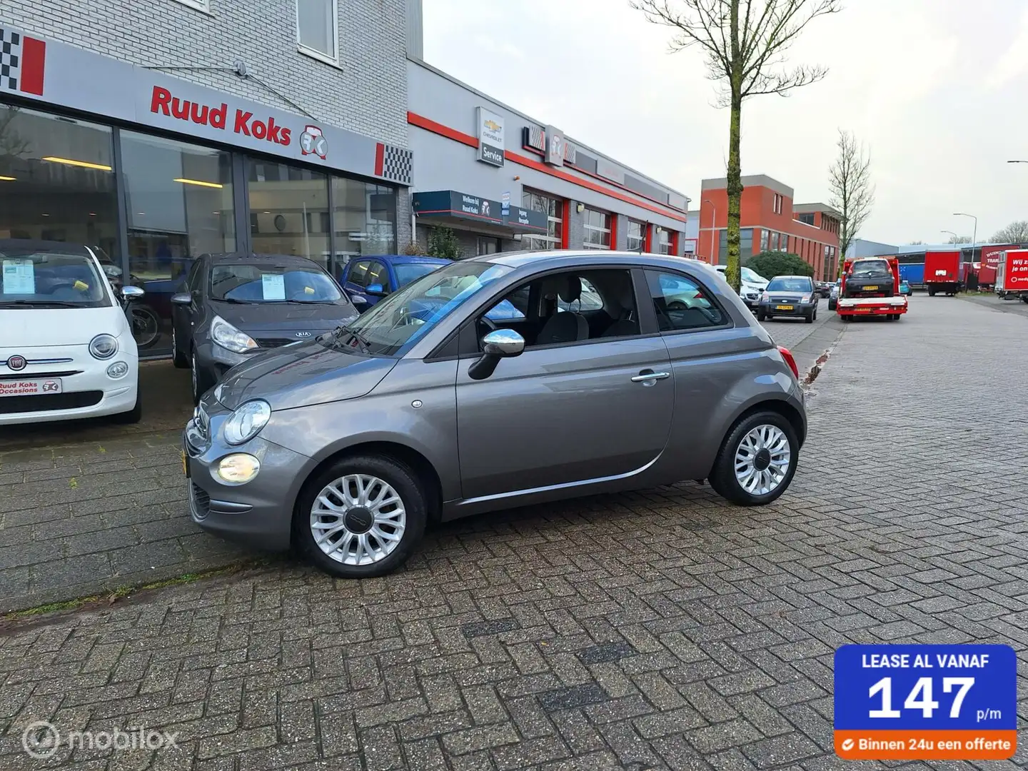 Fiat 500 TwinAir TURBO POPSTAR / Cruise Control / Airco / Grau - 1