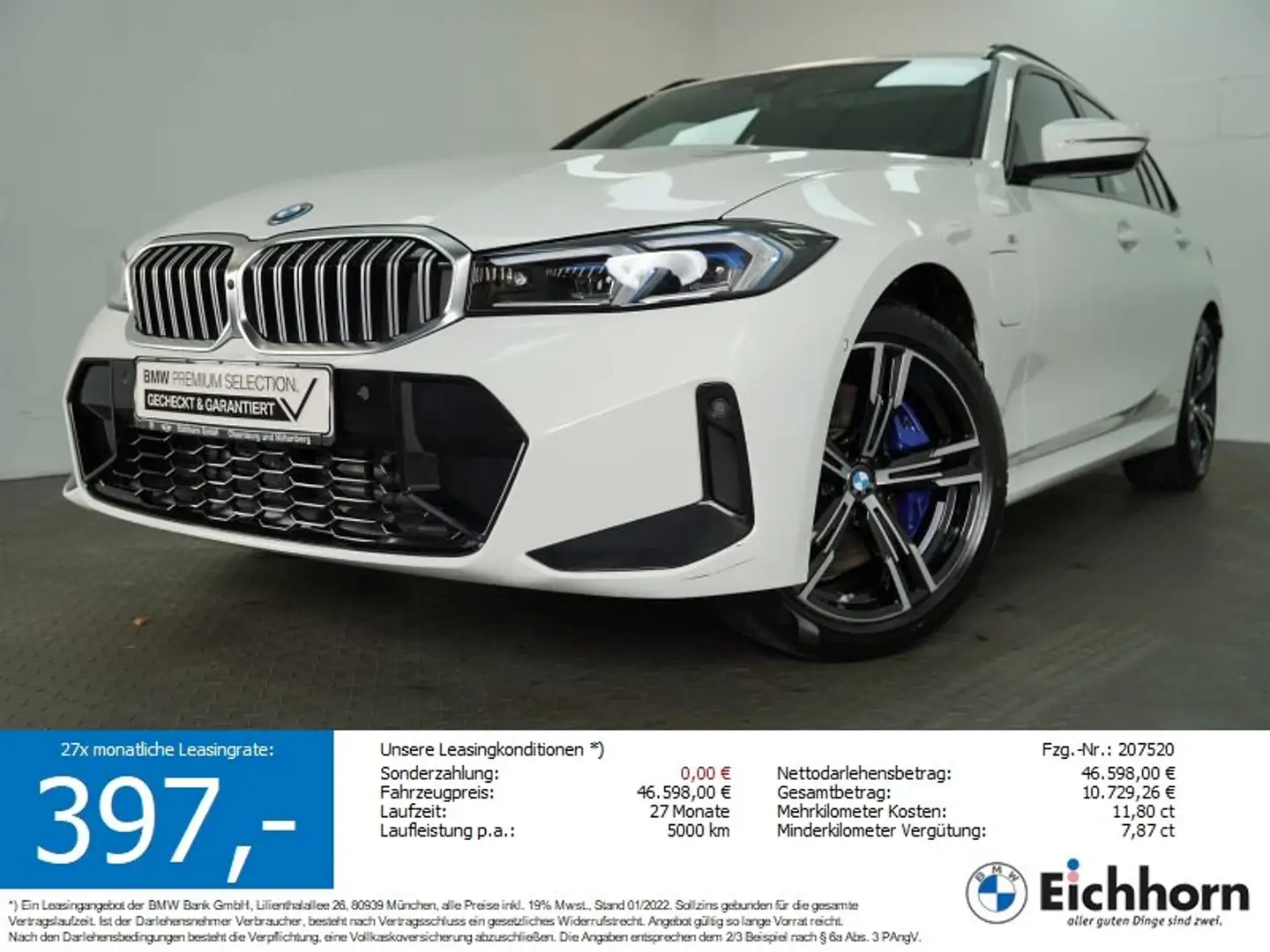 BMW 330 e Touring M Sportpaket *PGSD.AHK.INNOPAKET* Weiß - 1
