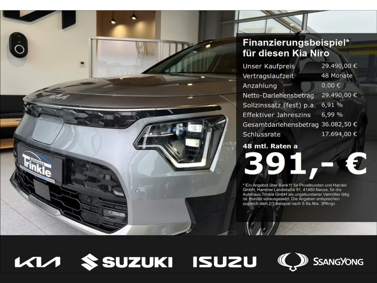 Kia Niro 204 PS Inspiration Navi Digitales Cockpit LED ACC Grau - 1