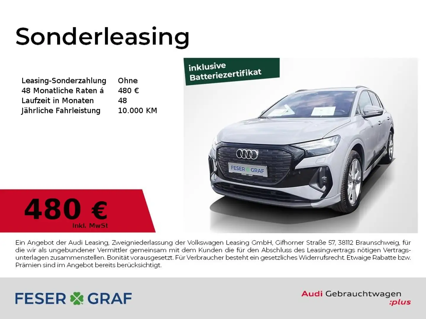 Audi Q4 e-tron 45 qu. S line Ext. Matrix Navi RüKa Grau - 1