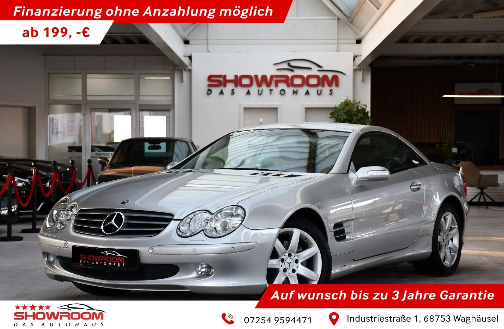 Mercedes-Benz SL 350 Roadster 1.HD Rentner DE-FZG nur 35tkm! Zilver - 1