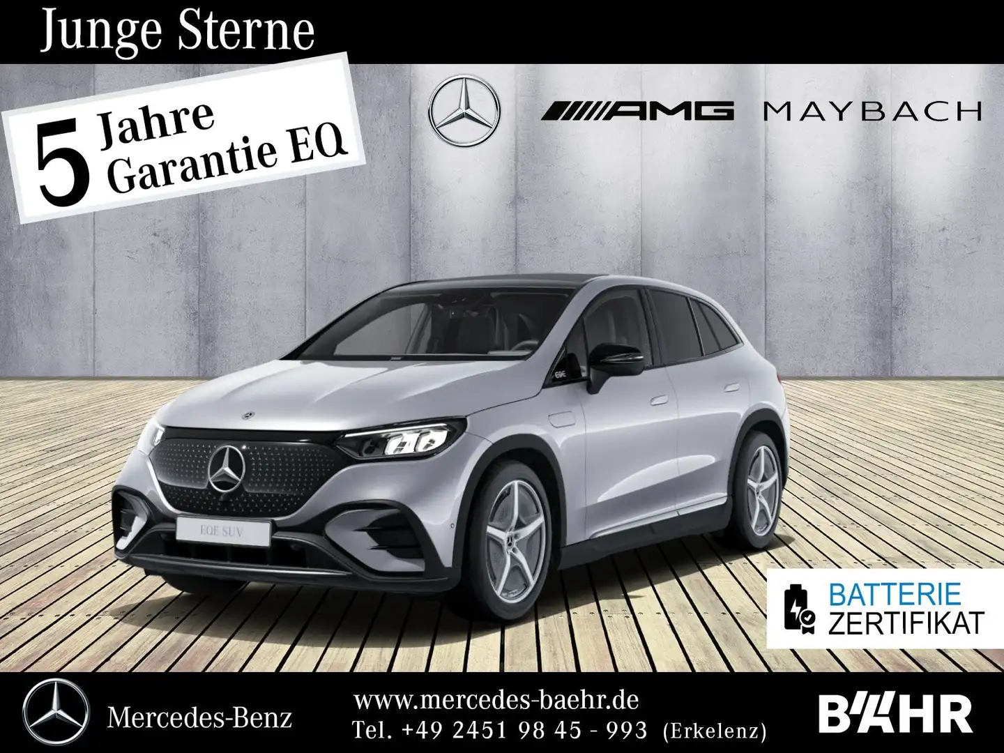 Mercedes-Benz EQE SUV EQE 300 SUV AMG+Night/"Flex-Bonus" - 3.850 Euro! Срібний - 1