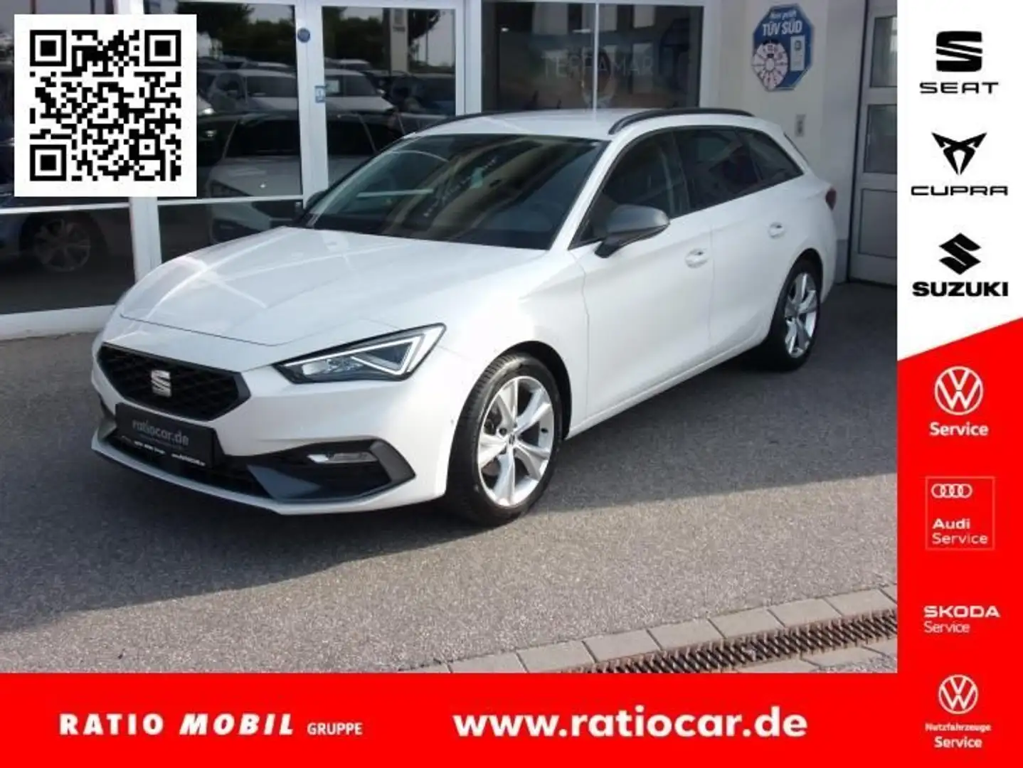SEAT Leon LEON SPORTSTOURER FR 1.5 ETSI  DSG NAVI SHZ DAB+ Weiß - 1
