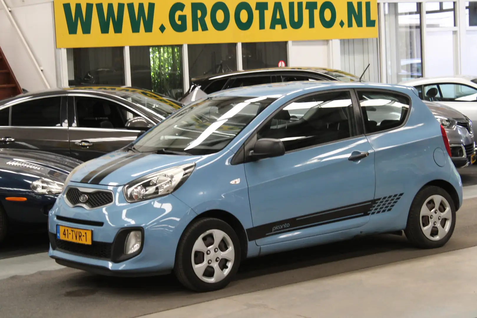 Kia Picanto 1.0 CVVT 92.815km NAP, Isofix, Stuurbekrachtiging Blauw - 1