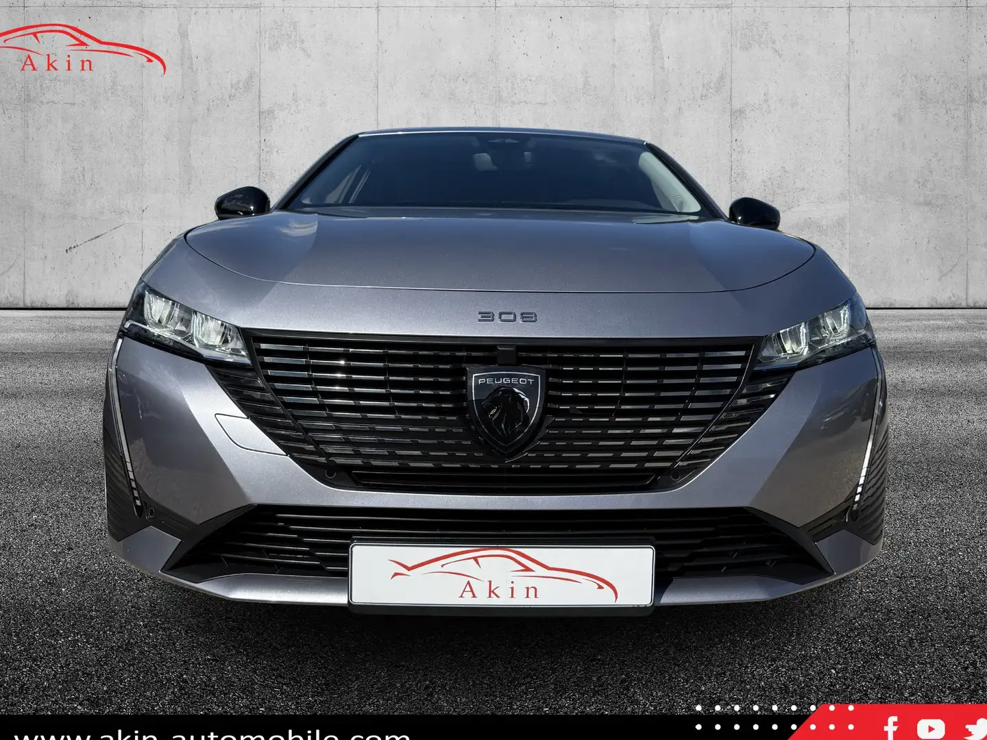 Peugeot 308 Allure LED Leder Navi ACC Temp. Komfort-Paket Gris - 2