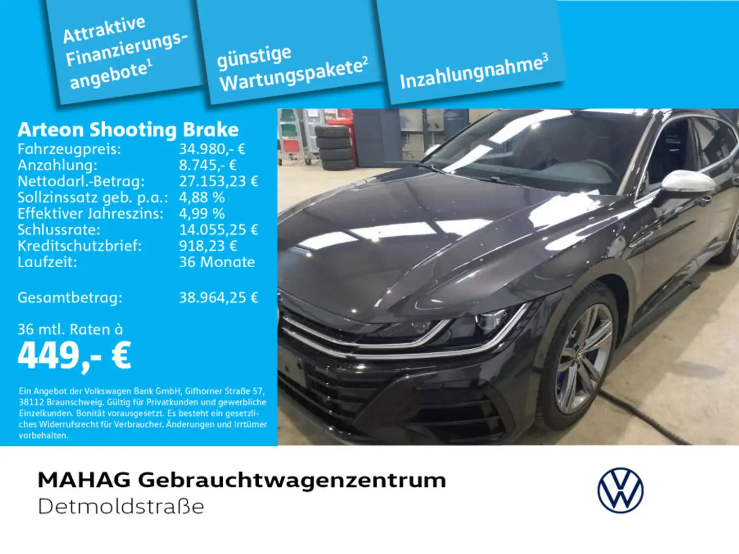 Volkswagen Arteon R 2.0 TSI 4Mot. Leder AHK Grau - 1