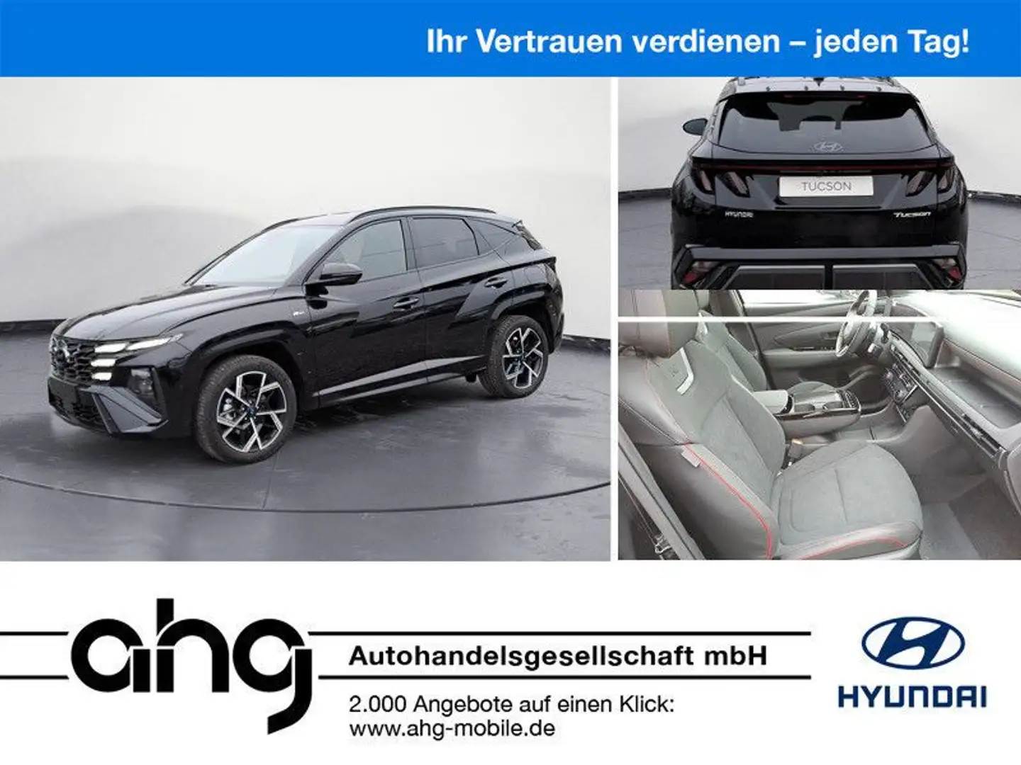 Hyundai TUCSON 1.6 T-GDI N-Line My25 DCT Smartkey Sitzpa Schwarz - 1