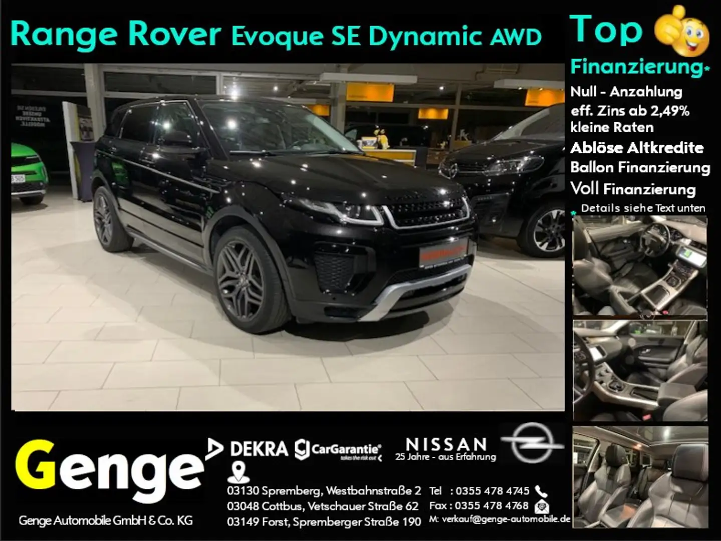 Land Rover Range Rover Evoque SE Dynamic Schwarz - 1