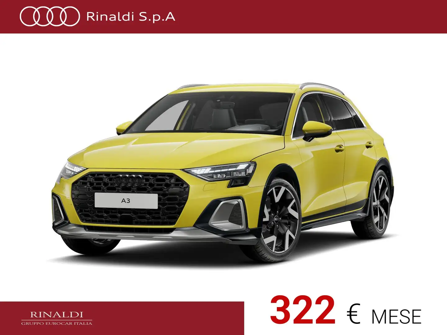 Audi A3 allstreet 35 1.5 tfsi mhev identity contrast s-tro Giallo - 1