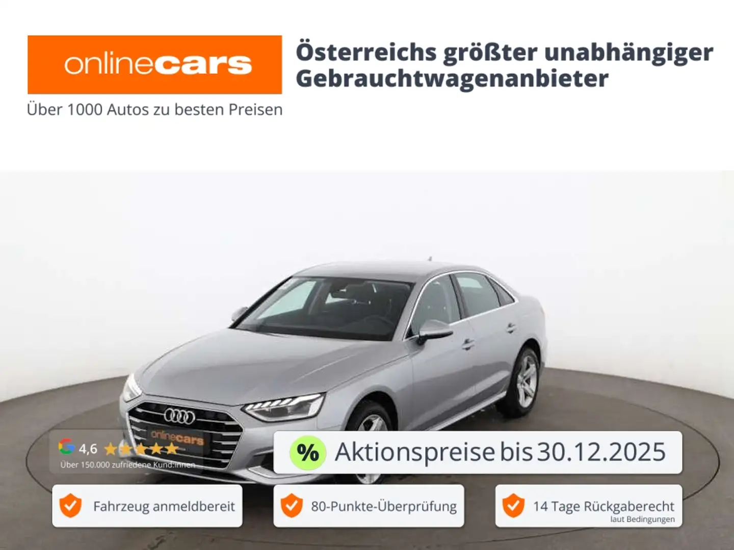 Audi A4 Limousine 40 TDI advanced Aut LED AHK RADAR Grau - 1