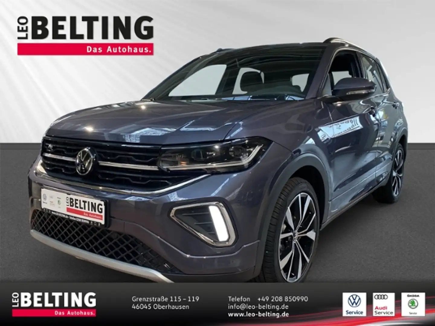 Volkswagen T-Cross R-Line 1.5 TSI DSG Matrix Keyless AHK Kamera KLIM Gris - 1