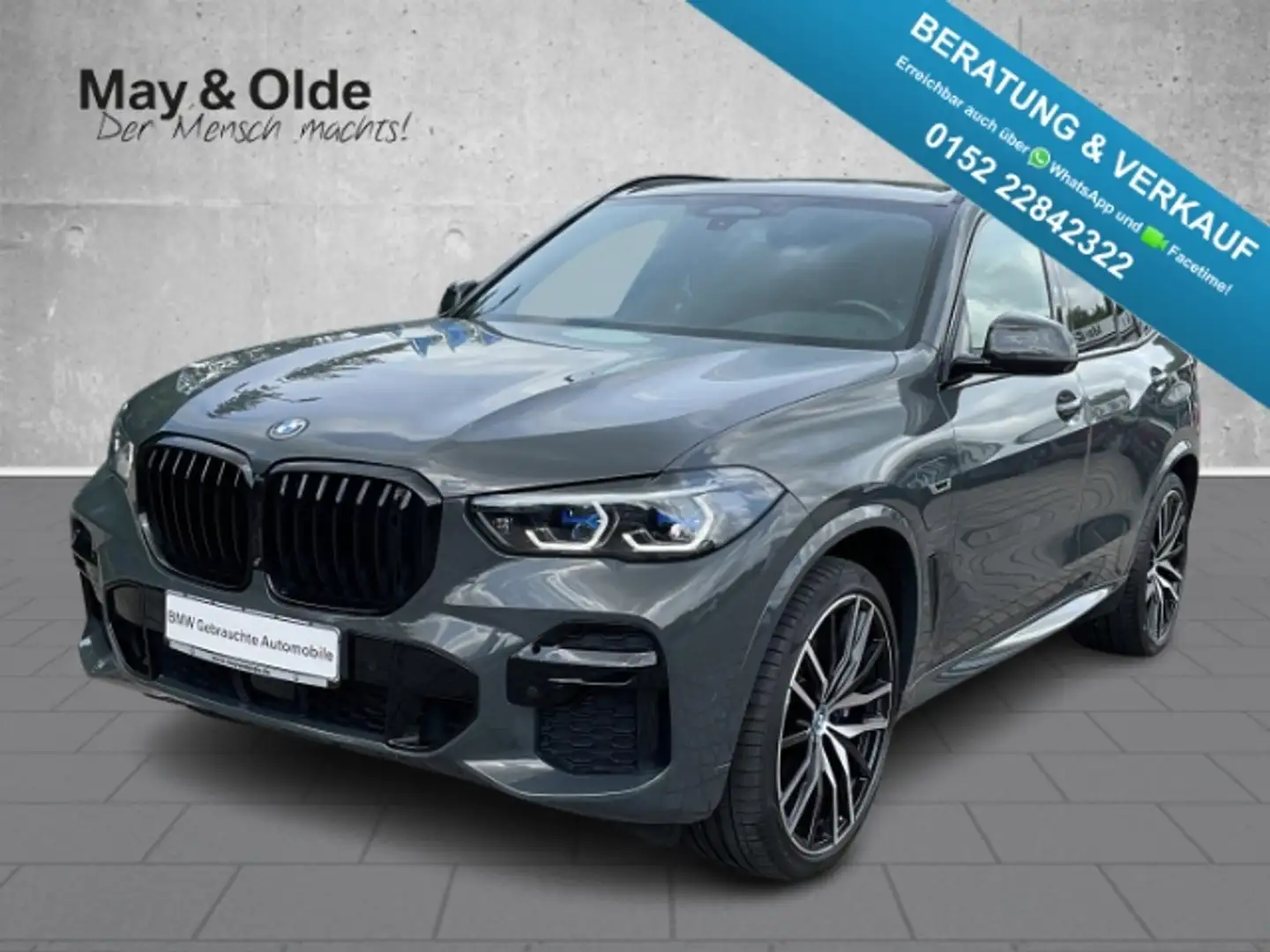 BMW X5 xDrive45e M-Sport HUD NightVi. AHK Laser Pano Grau - 1