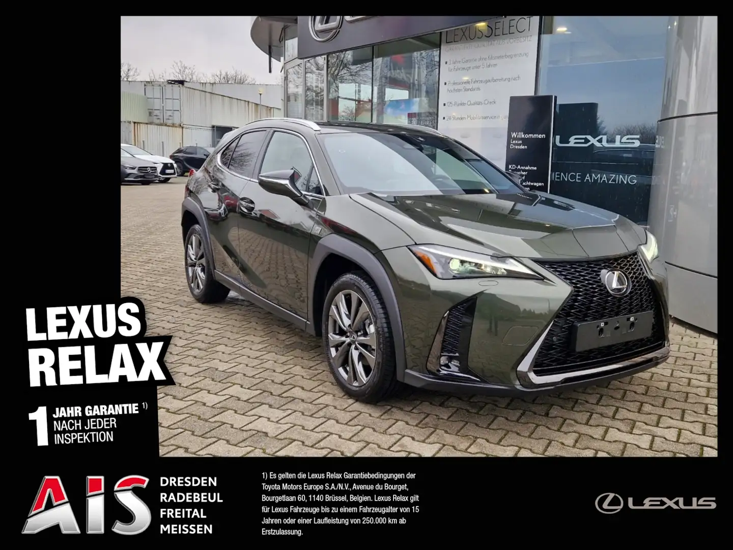 Lexus UX 300e UX 300h F Sport Design ACC FLA SpurH LM Zöld - 1