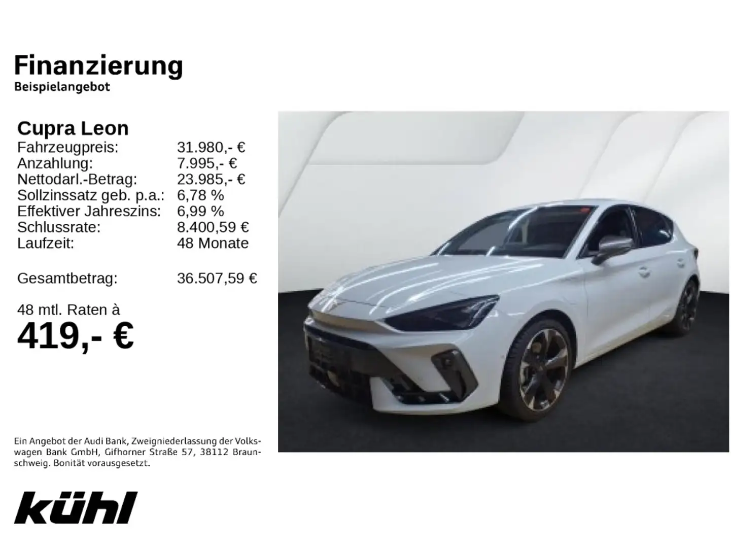 CUPRA Leon 1.5 TSI e-Hybrid DSG LED/ACC/Kamera/App/Nav Weiß - 2
