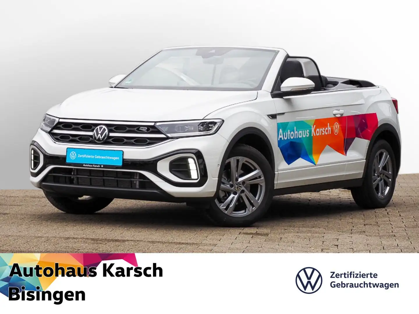 Volkswagen T-Roc Cabriolet R-Line 1.5 TSI DSG  AHK, NAVI LED Weiß - 1
