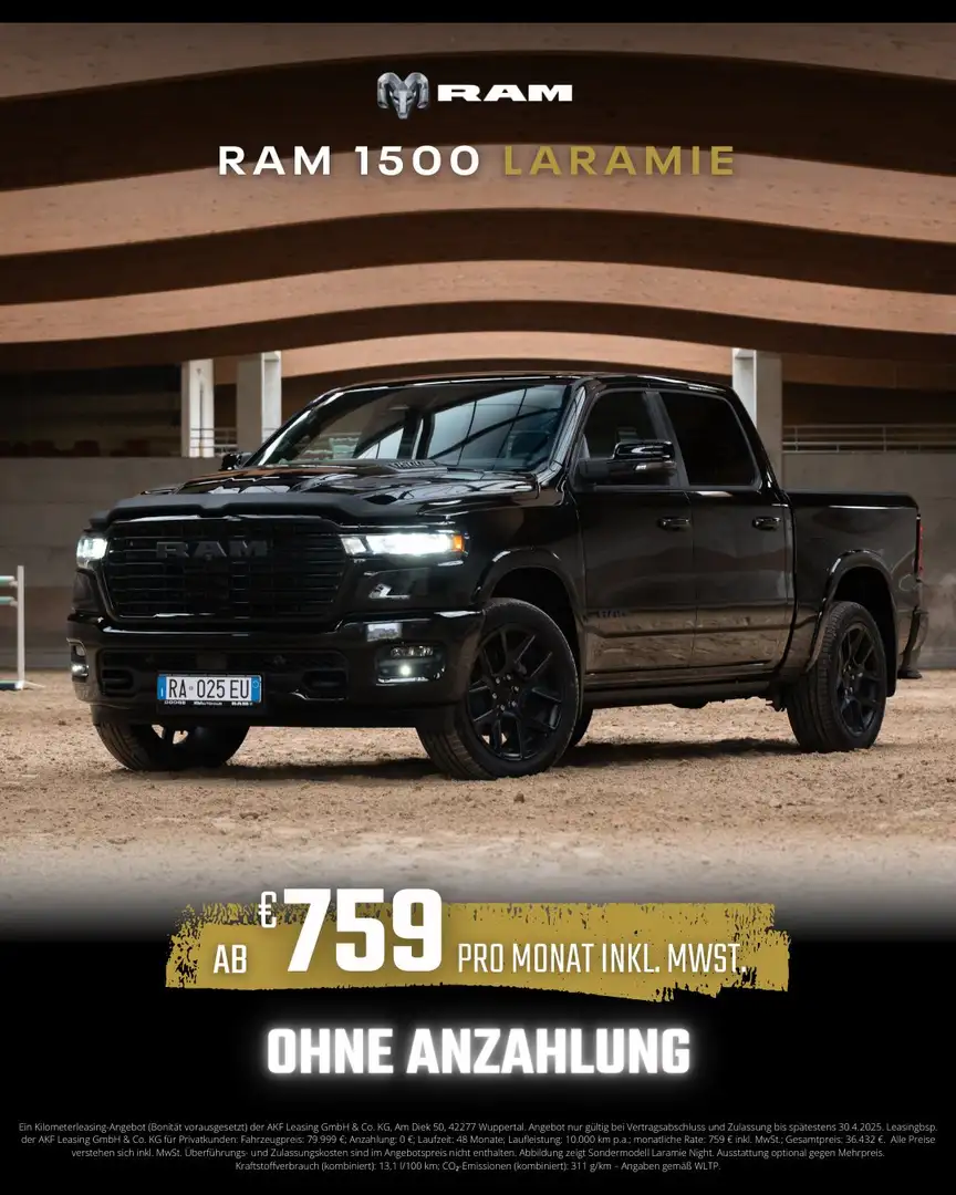 Dodge RAM 1500 Crew Cab RHO 2025 3.0 L6 HUD Negro - 2