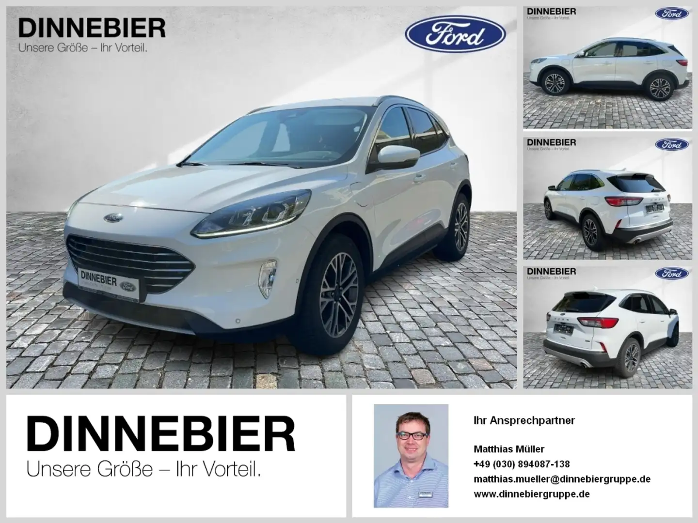 Ford Kuga Titanium Navi+Kamera+Winterpaket+Klima Wit - 1