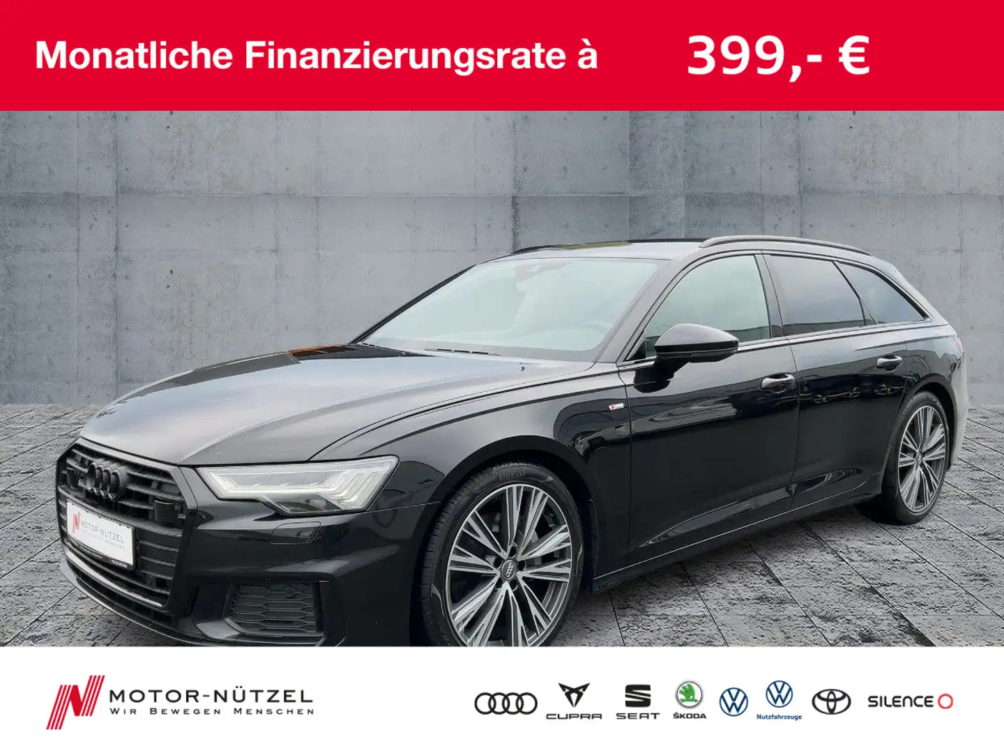 Audi A6 45TFSI S TR SPORT MATRIX+APP+ACC+STDHZG Zwart - 1