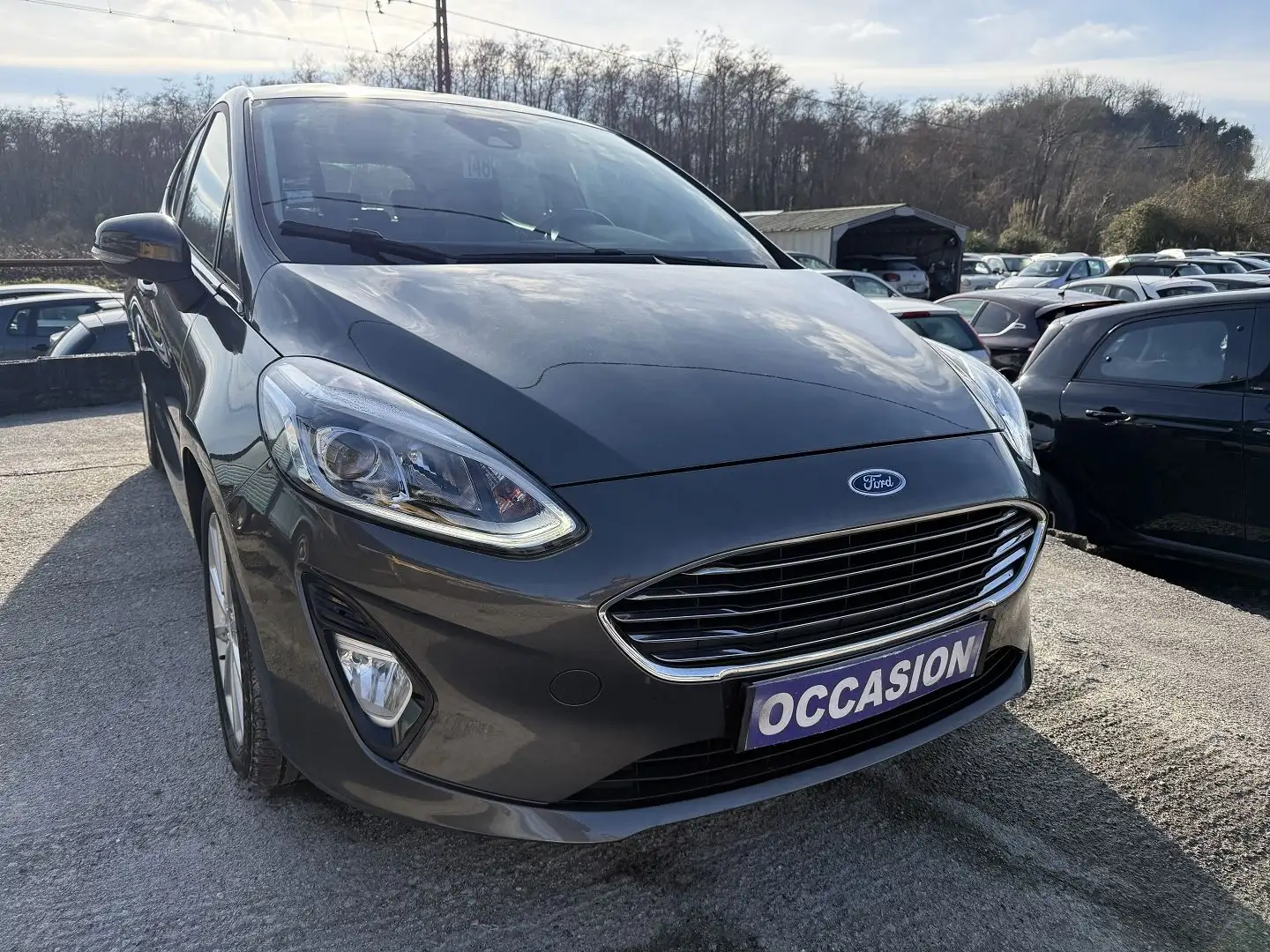 Ford Fiesta 1.0 ECOBOOST 100CH STOP\u0026START BUSINESS NAV 5P Gris - 1