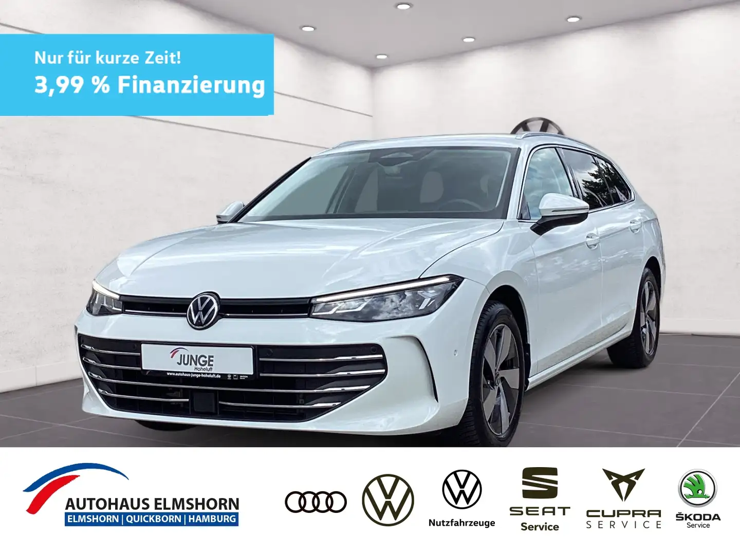 Volkswagen Passat Variant Business 1.5 eTSI DSG 3,99% AHK NAV APP 4xKAM 17" Weiß - 1