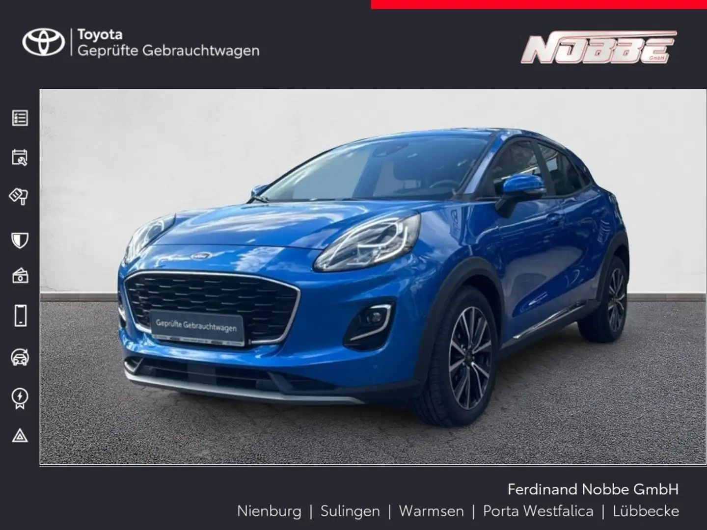 Ford Puma 1.0 EcoBoost Aut. TITANIUM Blauw - 1